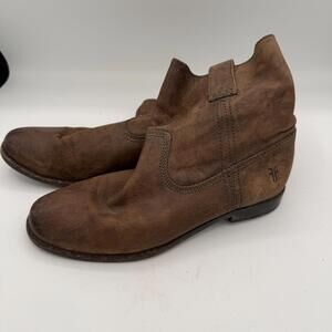 Frye‎ Women's 6M Anna Shortie Soft Leather Brown Ankle Booties
